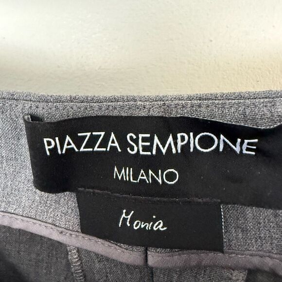 Piazza Sempione Women’s 42 Grey Monia Dress Career Workwear Pants Minimalist - Picture 2 of 5